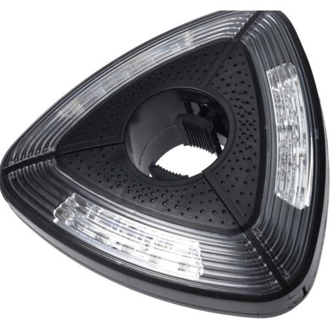 AMBIANCE luz parasol 19 cm 3x5 leds 38/48 mm pilas , Luz para mástil de parasol o sombrilla de 38/48mm. -Marca: Ambiance. -Triangular. -Fuerte plástico ABS envolvente. -15 bombilla (1/3)