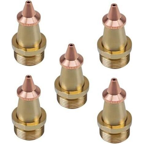 Kit de 5 buses de soudage en cuivre M16 H35 pour alimentateurs de fils, ouverture de 1,5 mm, construction en laiton et cuivre, compatible avec filetage M16 x 35 mm (1/5)