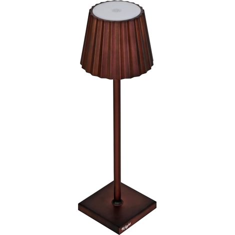 K-LIGHT LAMPADA DA TAVOLO LED DIMMERABILE COLOR RUGGINE DA 38 CM IP54 (1/10)