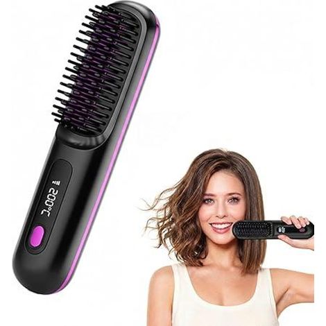 Stylingbürste kurzes Haar elektrische Haarbürste LED 3 Stufen trocken (1/5)