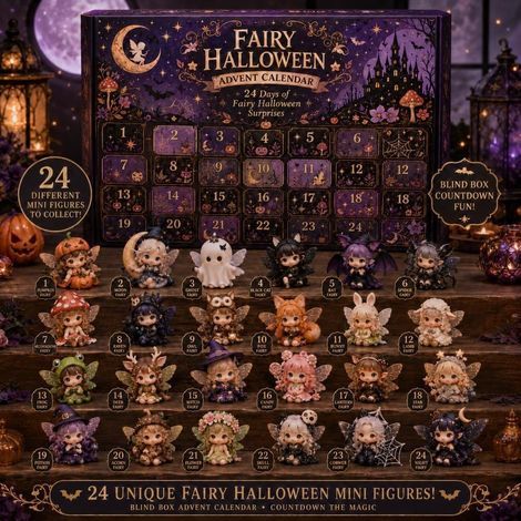 Adventskalender „24 Tage Halloween“: Halloween-Minifiguren in einer Überraschungsbox, 26 × 18 × 3 cm (siehe Hauptbild) (1/5)