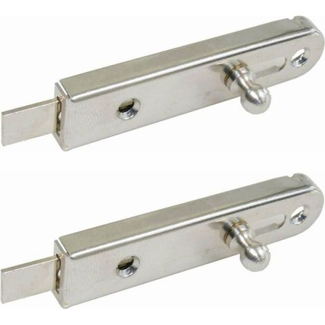 cerraduras para muebles LEHMANN de mano derecha con pestillo recto de acero cromado con acabado de níquel, cerradura de pestillo de palanca atornillable para puertas, ideal para reformas de bricolaje, (1/2)