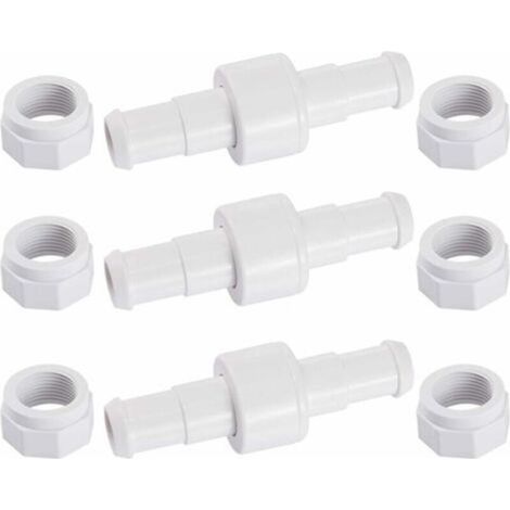 Set aus 3 drehbaren Schlauchverbindern D20 mit 6 Düsen D15, kompatibel mit Poolreinigungsrobotern