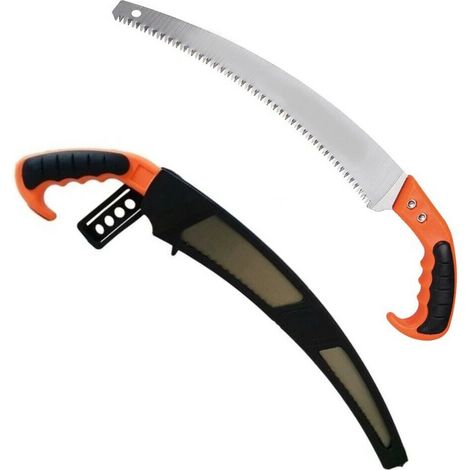 Segaccio sega da pota per potatura lama curva 33cm seghetto ramI con fodero (1/2)