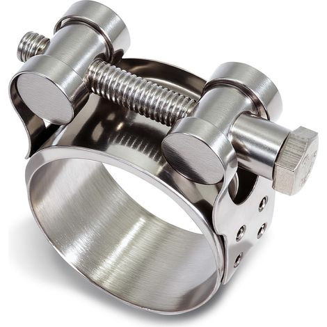 6 Pièces Collier Echappement 32-35mm Raccord Echappement Collier De Serrage Inox Métallique Libération Rapide Adaptation Universelle Manchon Echappement Pour Voitures Moto Navire Industrie (1/5)