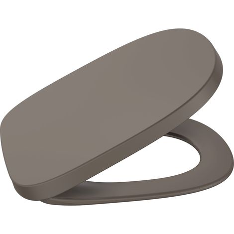 Abattant et couvercle de toilette SUPRALIT® avec goutte coussinée BEYOND - ROCA Couleur : Marron (1/2)