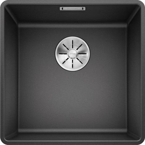 SUBLINE 400-F Évier de Cuisine Affleurant en Granit pour Meubles Bas de 50 cm de Large SILGRANIT Gris 523475 (1/4)