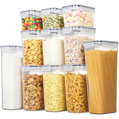 Vorratsdosen luftdicht BPA frei Mehl Zucker Etikett 11 Stück (1/5)