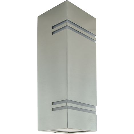 Applique esterna quadrata cromo opaco 2xGU10 IP54 Struhm (1/2)