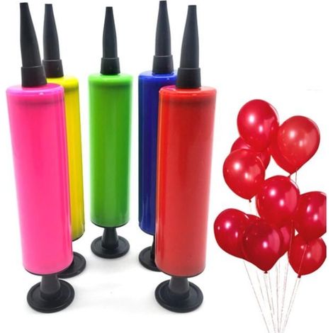 Pompe À Ballon À Main - Gonfleur De Ballon Pompe À Air Soufflant De Bulle Gonflable Accessoires De Gonflage Pompes À Bulle 5pcs (1/5)