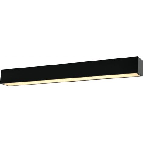 Applique Murale de Salle de Bain LED Directe/Indirecte 15W IP44 Noir Mat ZAMBELIS - Blanc chaud - 3000K (1/2)