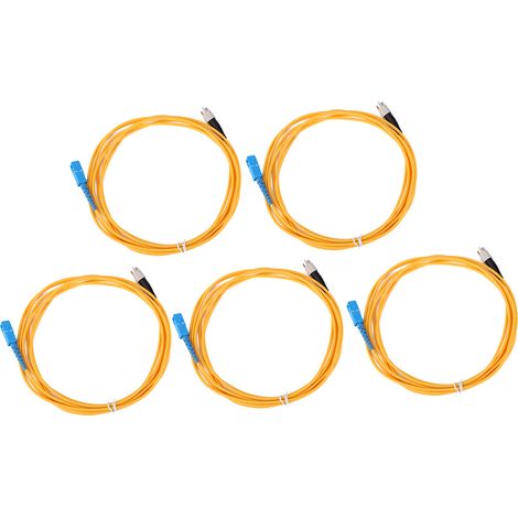 5 cordons de brassage fibre optique SC FC monomode de 3 m pour transmission réseau (1/5)
