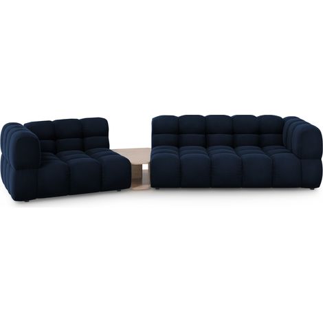 Canapé modulable gauche 3 places en velours bleu roi (1/5)