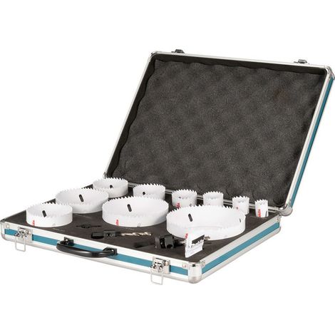 MAKITA set di 13 fori BiM in valigetta di alluminio 22-127 mm D-75764