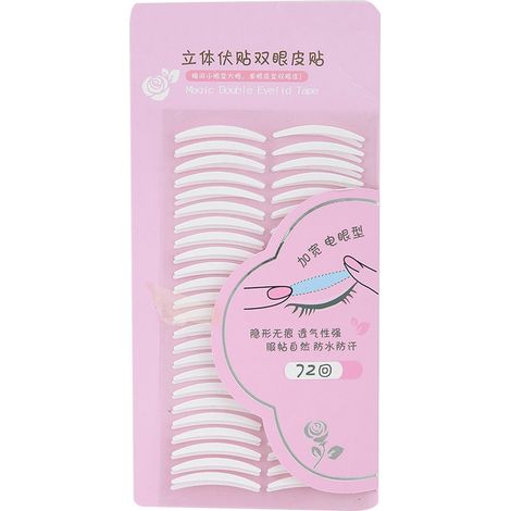 72 Paires Ruban Invisible pour Paupières, Adhésif Double Paupière, Outil de Maquillage (Version Fine) (1/5)