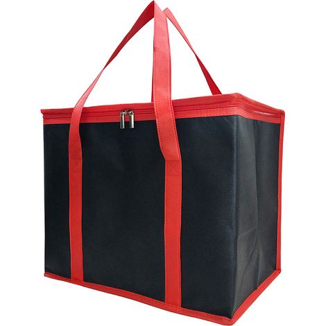 Borsa termica grande pieghevole, borsa termica riutilizzabile con manici più lunghi e fondo rinforzato.