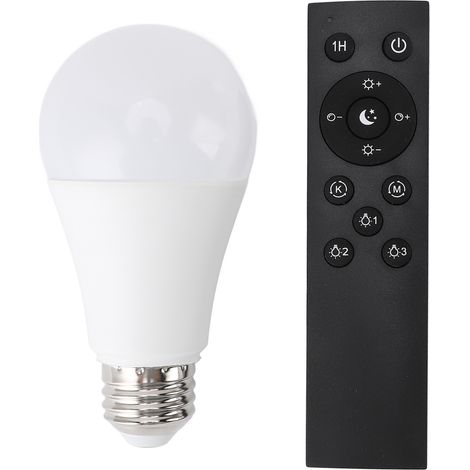 Ortviai Ampoule LED dimmable 800 lm E26 avec télécommande 2,4 GHz, blanc chaud et blanc froid, réglage continu (1/5)