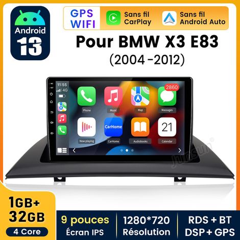 9 pouces Carplay Autoradio pour BMW X3 E83 2004-2012 Android 32GB JUNSUN (1/5)