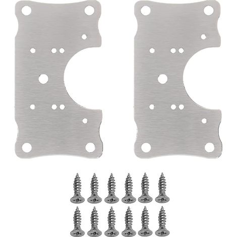 Reparaturset für Holzscharniere (4-teilig), mit Löchern und Schrauben, zum Schutz von Küchenmöbeln aus Holz. (1/5)