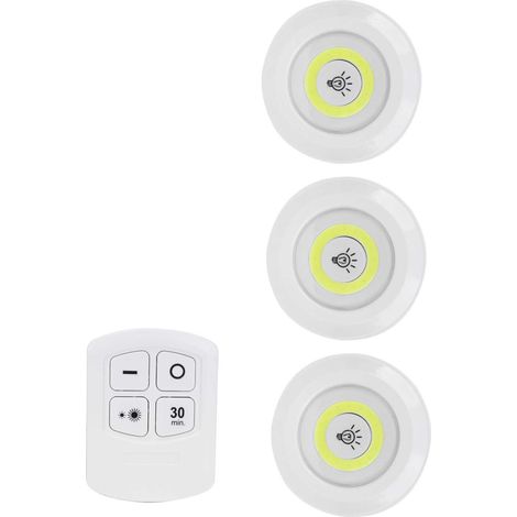3-teiliges COB-Nachtlichtset mit Fernbedienung, Timer und Dimmfunktion für Schlafzimmer, Kleiderschrank oder Nachttisch (1/5)