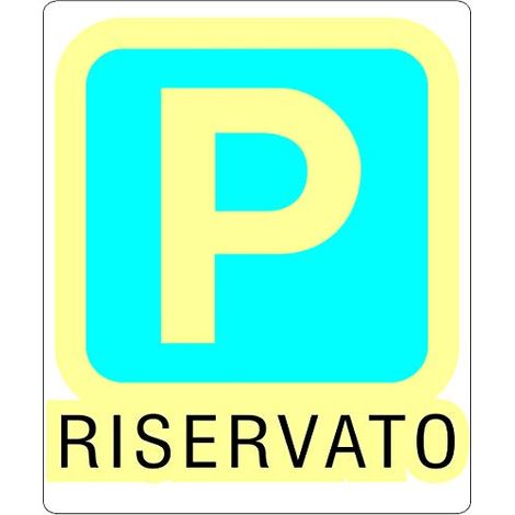 Adesivo Fluorescente Parcheggio Riservato