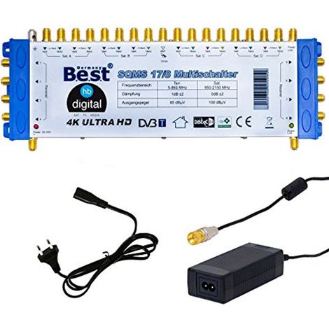 BEST GERMANY 17/8 Multiswitch Commutateur 17 entrées / 8 sorties