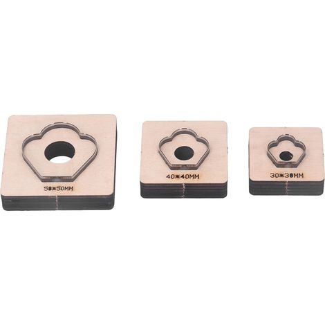Kit de 3 matrices de découpe en cuir en forme de pétale de fleur pour loisirs créatifs (1/5)