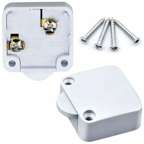 2 Pièce Interrupteur de Placard D'armoire Interrupteurs 2A/250V Interrupteur Automatique Placards pour S'applique à Divers Appareils D'éclairage et Tous Types Portes (Blanche) (1/5)