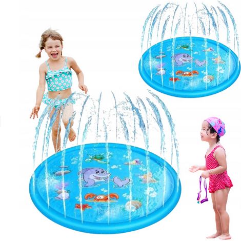 Aufblasbare Wasserspielmatte für Kinder, sicher und lehrreich.