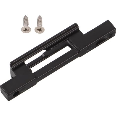 Verrou de porte coulissante en métal noir à double trou pour porte (1/5)