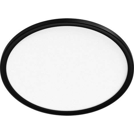 OSRAM Plafonnier  noir, 3000 K / 4000 K, blanc chaud, 1700 lm, 22 W, 42 cm Ø, polypropylène (PP), angle de faisceau de 120°, durée de vie de 25 000 h (1/4)