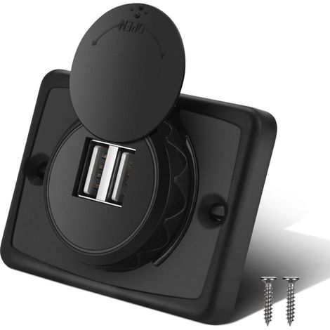 Chargeur double USB étanche 5V/3.1A pour voiture – Matériaux résistants aux températures extrêmes – Protection contre surcharges et courts-circuits (1/5)