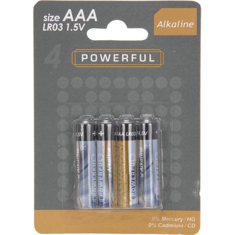 OFFERTA 3 PZ 4 PILE ALCALINE MINI STILO AAA 1,5V