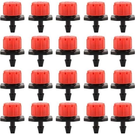 100 Pièces Goutteurs d’Irrigation Réglables 360° pour Arrosage Goutte à Goutte Automatique de Jardin, Serre et Pelouse (1/5)