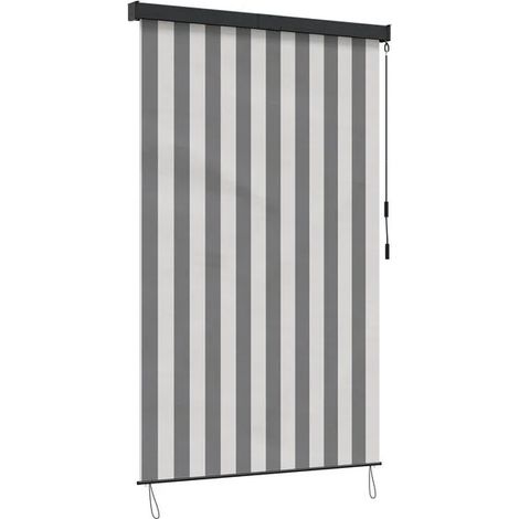 Store enrouleur gris anthracite et blanc, 180 x 250 cm