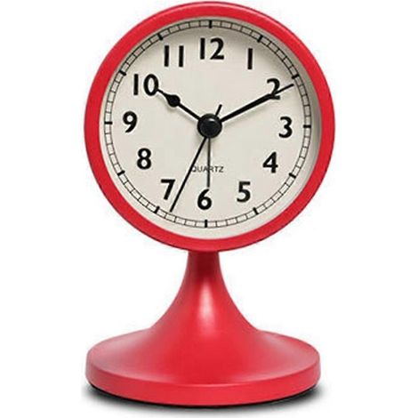 Réveil rond en métal de style nordique, horloge de table silencieuse, décoration intérieure C (1/5)