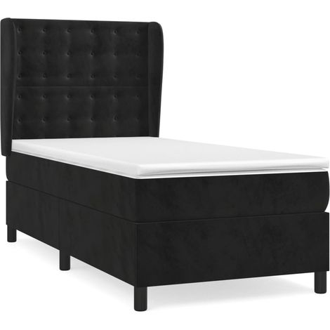 Maison Exclusive - Boxspringbett mit Matratze Schwarz 100x200 cm