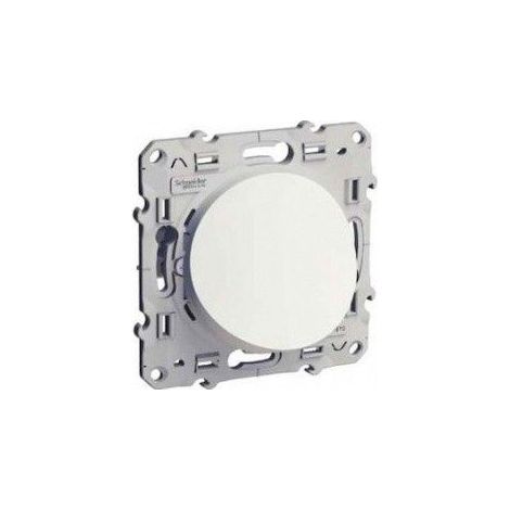 Schneider Electric – Sortie de câble Odace blanc 2 modules – Pour câbles de 6 à 12mm² – Fixation à griffes – Bornes à vis 16A – IK04 IP2XC