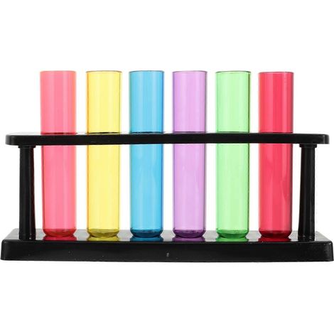 ensemble de tubes à essai en plastique transparents, tubes à essai pratiques pour les sciences-24X14CM