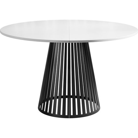 Mesa Prudentia, Blanco, 76x0x0cm, Alargamiento, Aglomerado laminado, Metal