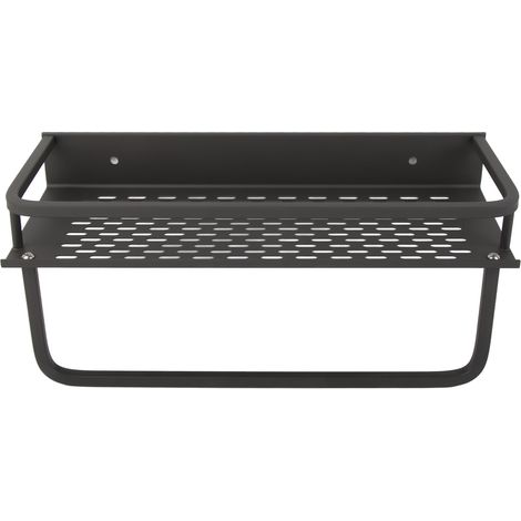 Jabonera de pared de aleación de aluminio gris, 30 cm – 8 unidades (1/5)