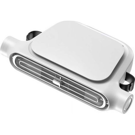 Ventilador recargable para asiento de coche: ventilador inalámbrico con clip y batería de 3000 mAh，camping y viajes (blanco，1 unidad) (1/5)