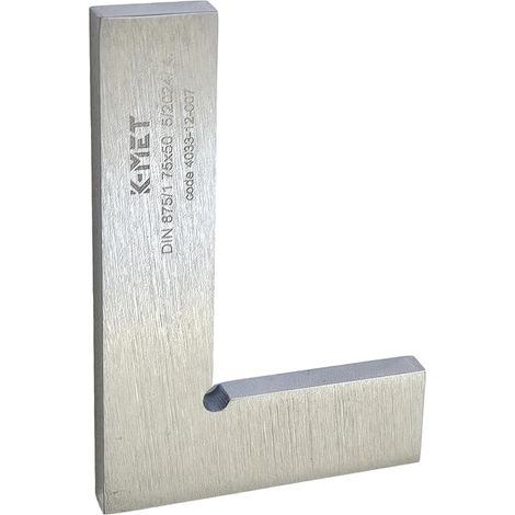 1 Équerre d'ingénieur 75x50mm Acier à outils Précision DIN 875 Classe 1 Mesure (1/5)