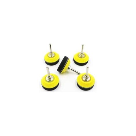 Almohadilla de lijado, 5 discos abrasivos de 50 mm, placa de lijado con cierre de velcro, placa de soporte para lijado y pulido para taladro y amoladora angular.