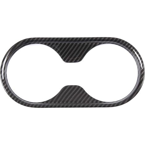 Garniture de cadre de porte-gobelet en fibre de carbone ABS pour intérieur de voiture (modèles 2015-2021) (1/5)