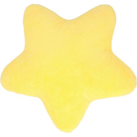 Coussin Étoile Moelleux Décoratif Doux Oreiller de Canapé Peluche Jaune 50 cm Jouet Câlin Chambre Voiture (1/4)