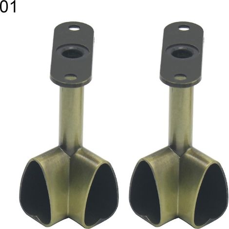 Filiyano – support de bras de – 2 supports d'angle de plafond en métal pour tringle à vêtements, support de bras de tringle à vêtements 1 (1/5)