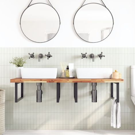Maison Exclusive - Piano da Bagno Finitura a Olio 140x60x4 cm in Legno di Acacia (1/5)
