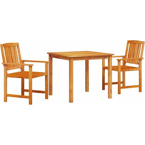 Maison Exclusive - Garten Essgruppe 3 stk. Braun Massivholz Akazi (1/5)