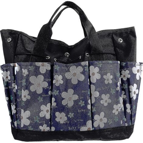 Sac de rangement robuste pour outils de jardin, de couleur bleue. (1/5)